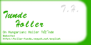 tunde holler business card